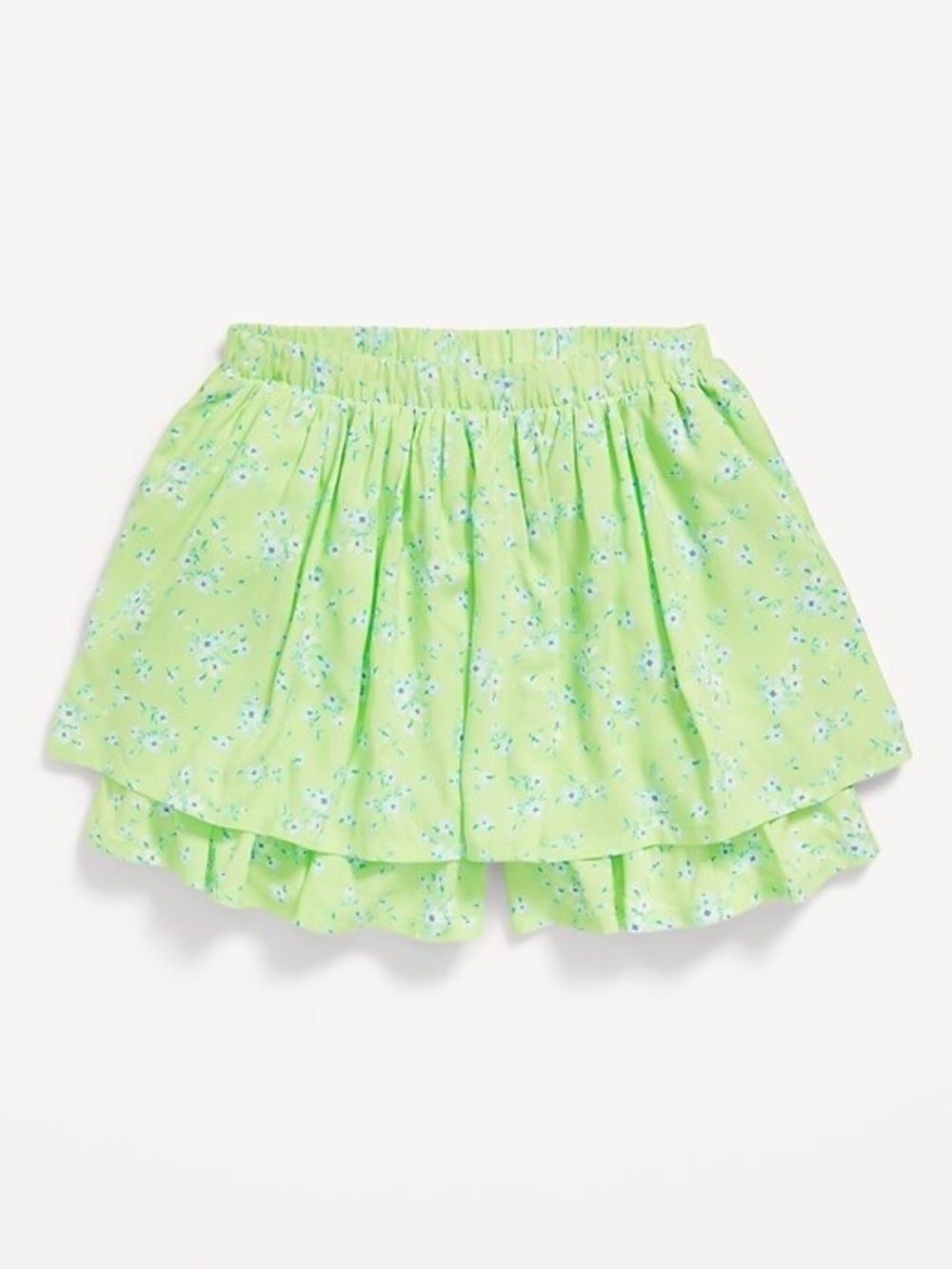 NWT. Old Navy. Printed High Waisted Swing Skort. Green Floral. Size Medium (8).